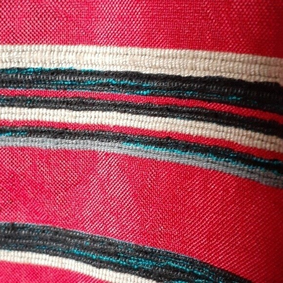 coldwater creek red silk shirt m pm large l blouse top career holiday - Picture 4 of 5